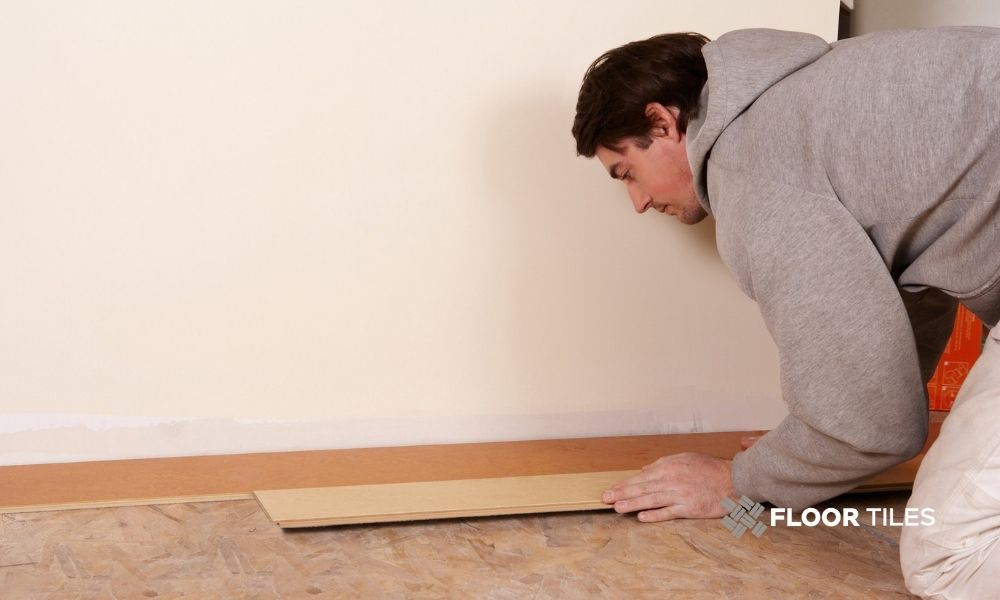 Install The First Row of vinyl plank flooring