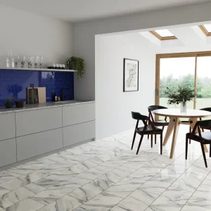 Apollo Gold Veined Polished Marble Effect Tiles